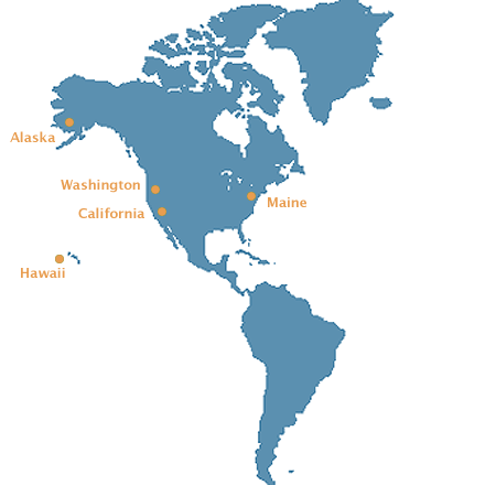 Map of the United states